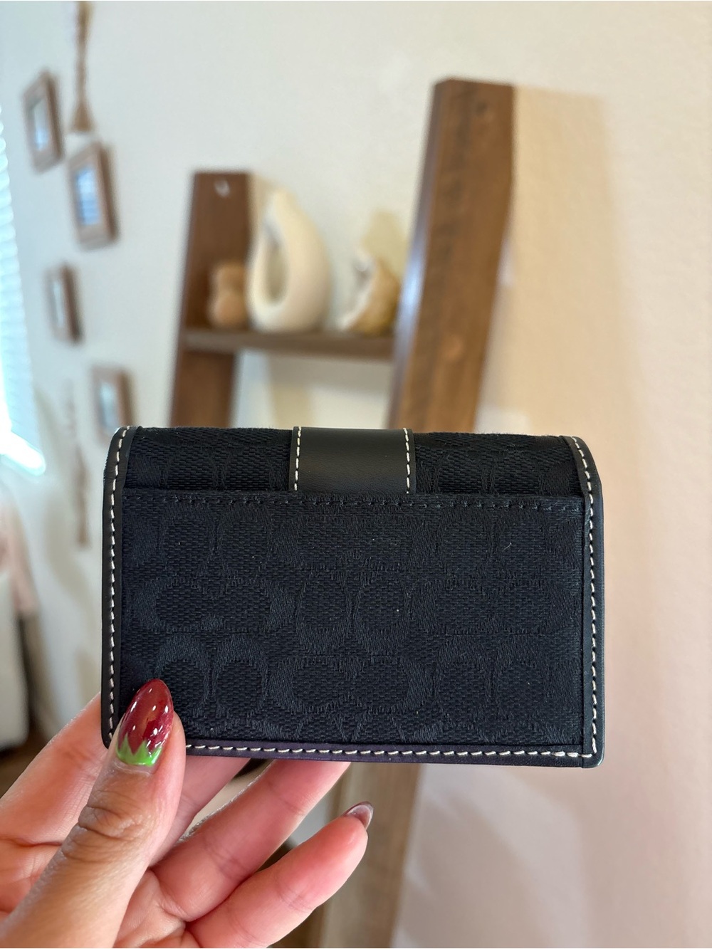 NWT Vintage Coach signature C and leather card carrier - Picture 3 of 8